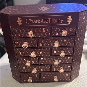Charlotte Tilbury Brown and Gold Makeup Organizer